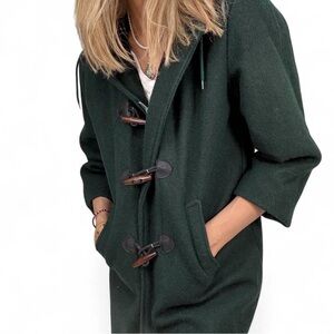 Carters Women's Green Thick Wool Coat